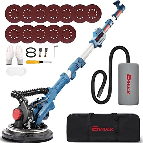 Enhulk Drywall Sander 900W 7.2A Drywall Sander with Vacuum Auto Dust Collecti