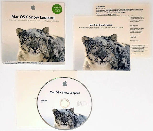 BOITE MAC OS X SNOW LEOPARD v 10.6.3 RETAIL BOITE MAC OS X SNOW LEOPARD v 10.6.3 RETAIL