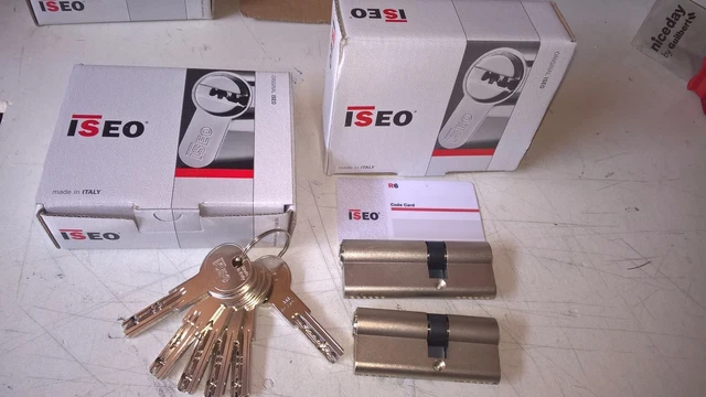 2 Cylindres Serrure S' Entrouvrant Haute Securite R6 Iseo Dimensions Au Choix