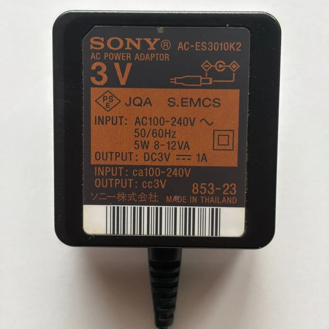 TOP CHARGEUR * Adattatore Caricatore Caricabatteria Alimentatore 3V per Minidisc Sony Walkman MZ-NH700