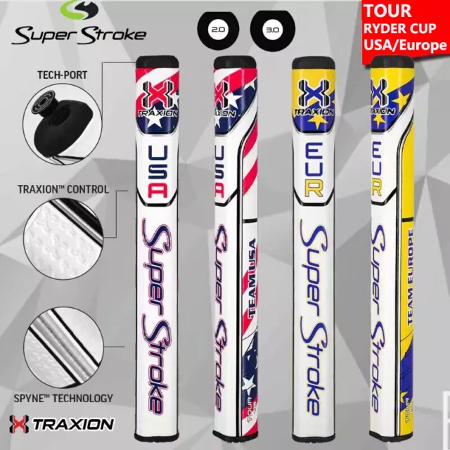 SUPER STROKE TRAXION USA &Europe TEAM TOUR 2.0 3.0 Golf PUTTER Golf GRIP Limited