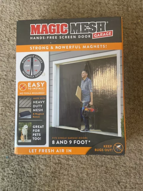 Magic Mesh Hands-Free Garage Screen Door