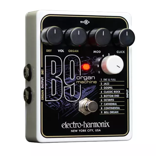 EHX Electro Harmonix B9 ORGAN MACHINE Guitar Effects Pedal 9.6DC-200 PSU include