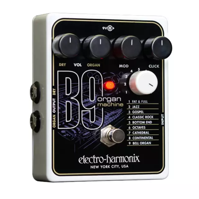EHX Electro Harmonix B9 ORGAN MACHINE Pedal de Efectos para Guitarra 9.6DC-200 PSU incluye