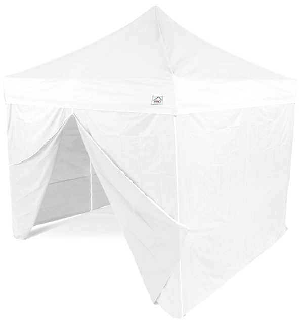 10' x 10' Canopy Tent Events White Wedding Patio Party Gazebo with 4 Side Walls