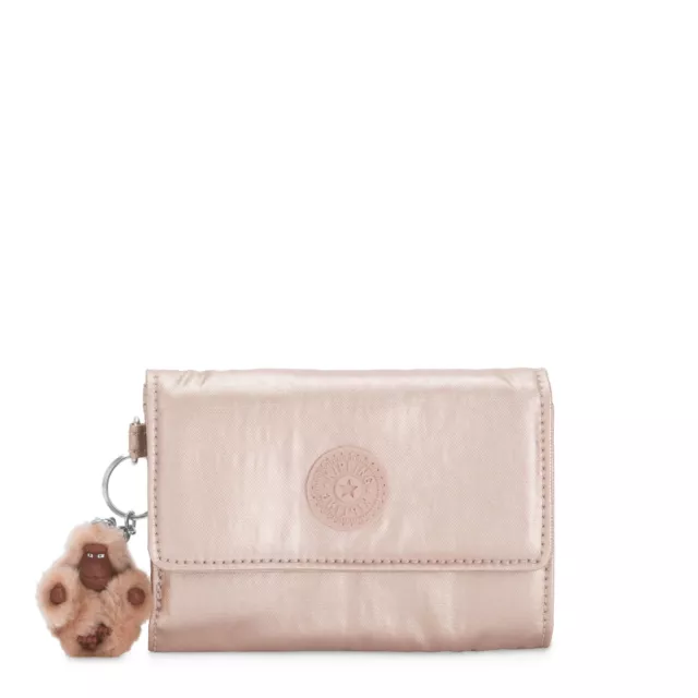 Kipling Women's Pixi Metallic Nylon Medium Wallet Organizer with Snap Closure