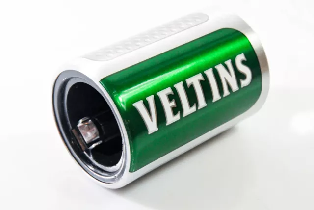 Veltins Bier Push-Up Flaschenöffner, Kapselheber, "Push up" grün silberne Ausf.