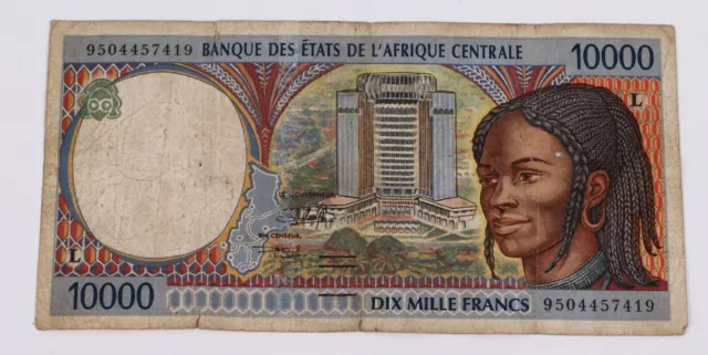 GABON 10000 FRANKs 2000 P405Lf BANQUE DES ETATS DE L AFRIQUE CENTRALE Africa