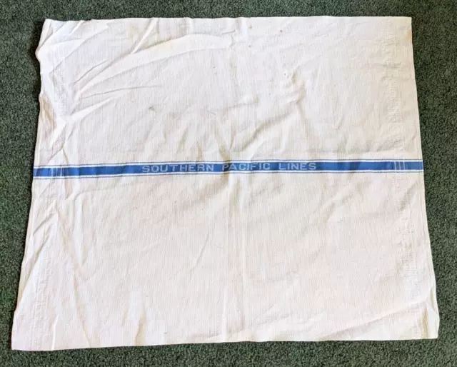 Vintage Super COOL Southern Pacific Lines Railroad Hand Towel/Napkin 33" x 26.5"