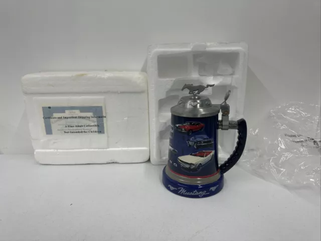 Limited Edition "Ford Mustang Commemorative Stein" Bradford Exchange 50th Anniv.