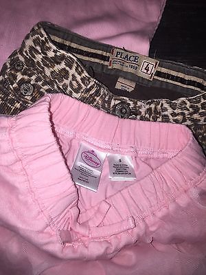 Girls Pink Rhinestone Tulle Skirt Disney Tcp Skirt Skort Cheetah 4/5 Small S Lot 2