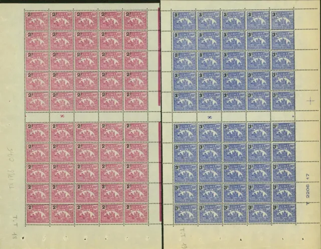 French Madagascar -MNH stamps. Yvert Dues Nr.: 17/18. Sheet of 50 (EB) AR1-00588