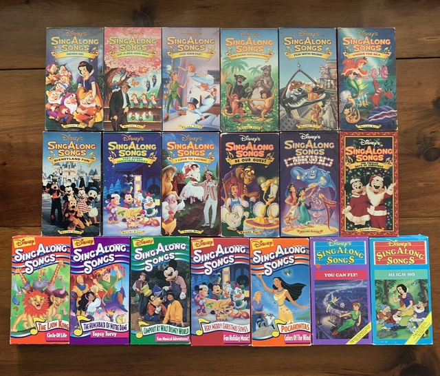 LOT OF 19 Disney Sing Along Songs VHS Volumes 1-12 Plus Xtras $147.95 ...