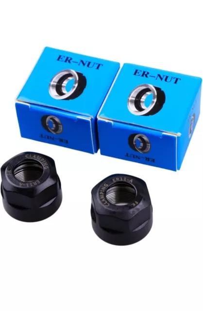 2pcs ER11 A type Collet Clamping Nut for CNC Milling Collet Chuck Holder Lathe