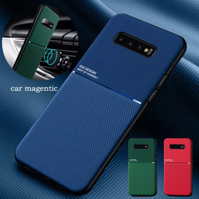 Matte Leather Case For Samsung Galaxy S10 PLUS S9 S8 Plus + Case Magnetic Cover