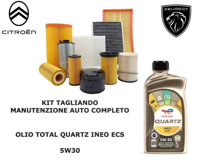 Kit Tagliando Peugeot 208 1.2 VTi GPL Metano Benzina 4 Litri Olio Total 5W30 - Foto 9