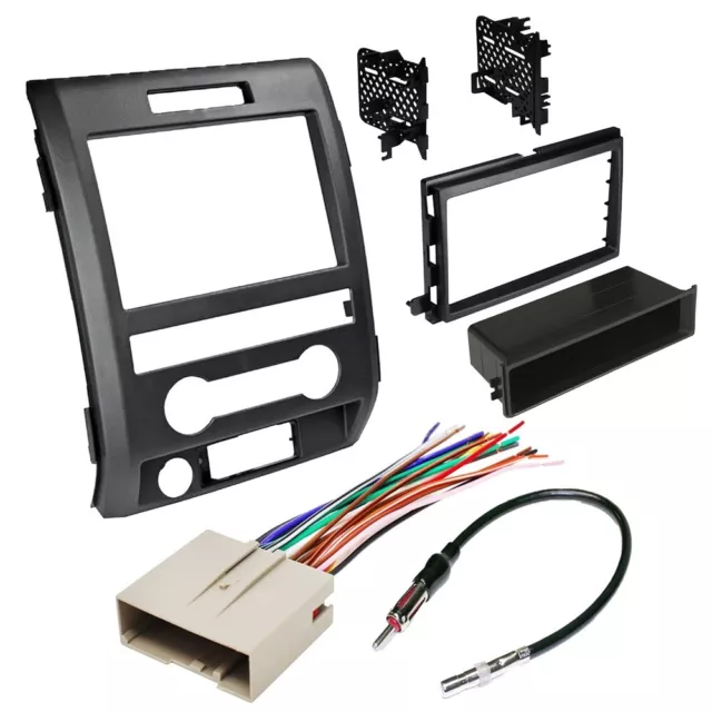 Double DIN or Single DIN Car Stereo Install Kit for 2009-2014 Ford F-150 (F150)