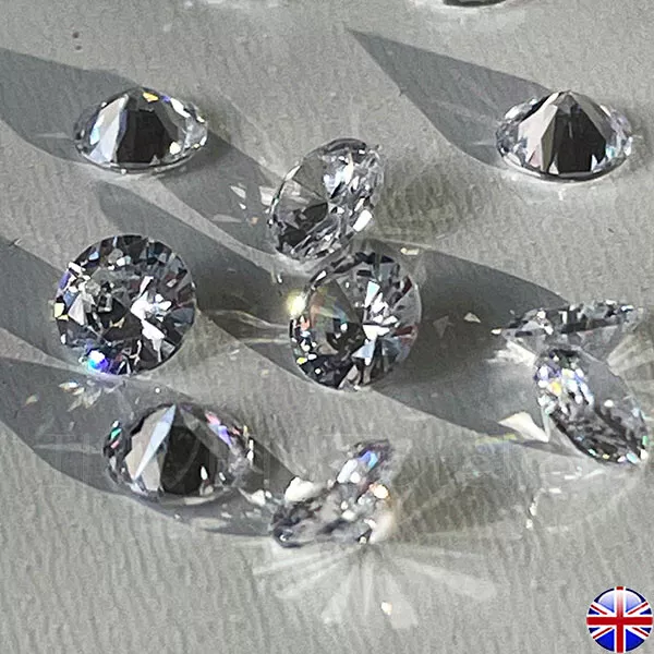 Zirconia Round White Cubic CZ 5A Grade  1.5-6mm Brilliant Clear Loose Gems 903 2