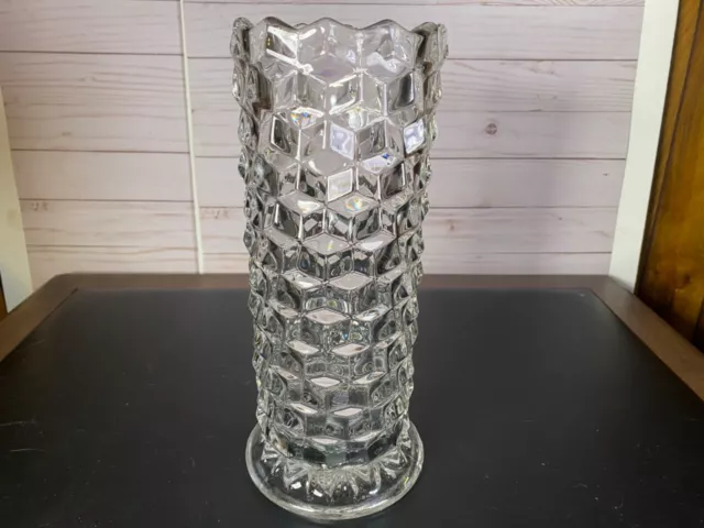 Fostoria American Glass Straight Cylinder Shape 12” Vase