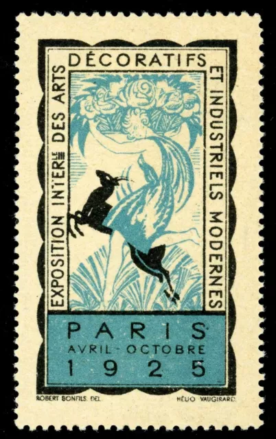 France Poster Stamp - 1925, Paris Exp. Int'l. des Arts Decoratifs - Bonfils  (n)