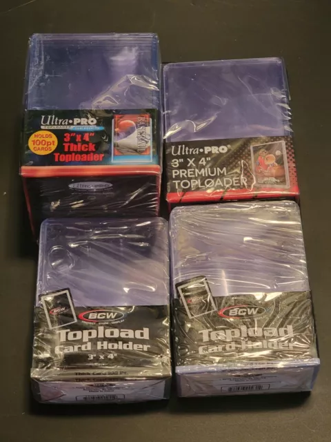 Mixed Lot of Ultra Pro & BCW Thick Card Top Loaders - 5 Packs + Loose