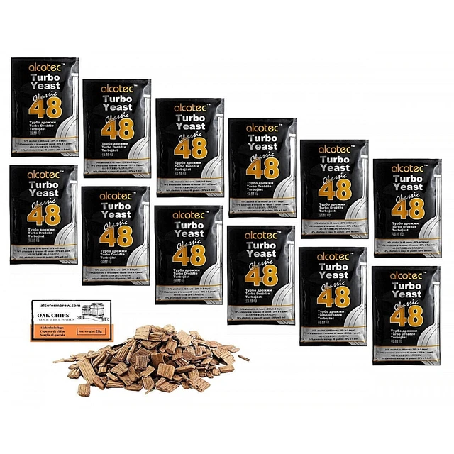 Turbo Lievito – Alcotec Classic 48 + Scaglie di Quercia, Vodka Lievito Rapido