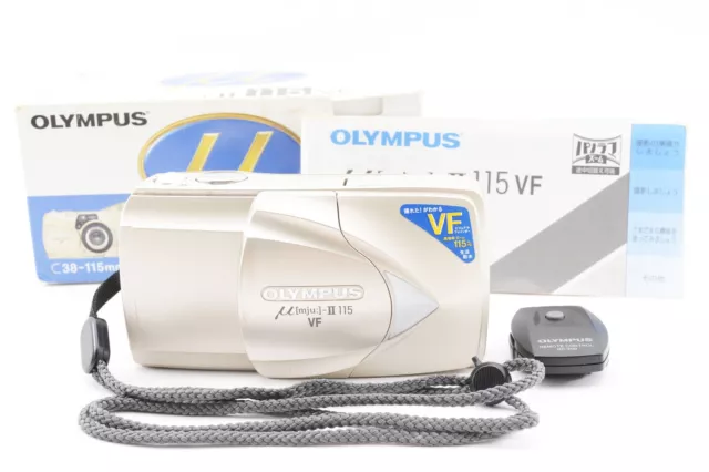 【TOP MINT in BOX】 Olympus μ mju II 115 VF Point & Shoot Film Camera w Strap 3911