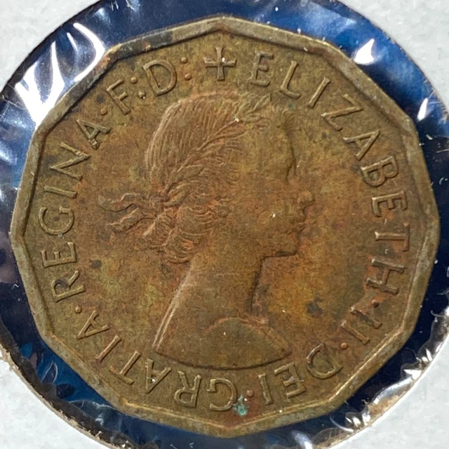 1960 Great Britain 3 Pence, Elizabeth II, KM# 900 (70085)