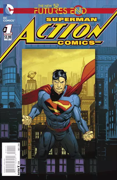 Futures End New 52 Superman Action Comics #1 3D Lenticular Cover New Near Mint