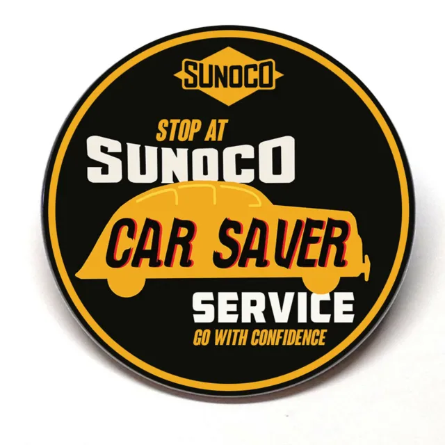 SUNOCO Car Saver Advertising Pocket Mirror Vintage Style