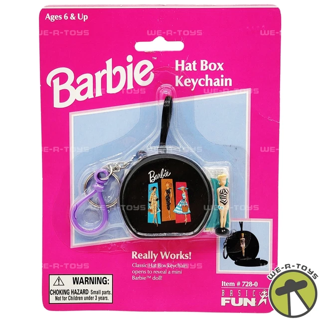 BARBIE MINIATURE HAT Box Keychain 1999 Basic Fun No. 7280 NRFP £16.64
