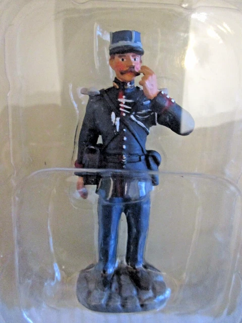 Figurine Atlas Soldat Officier D'état-major 1917 - Guerre 14-18, échelle 1/32 (65mm), Plomb Peint - Occasion Parfaite