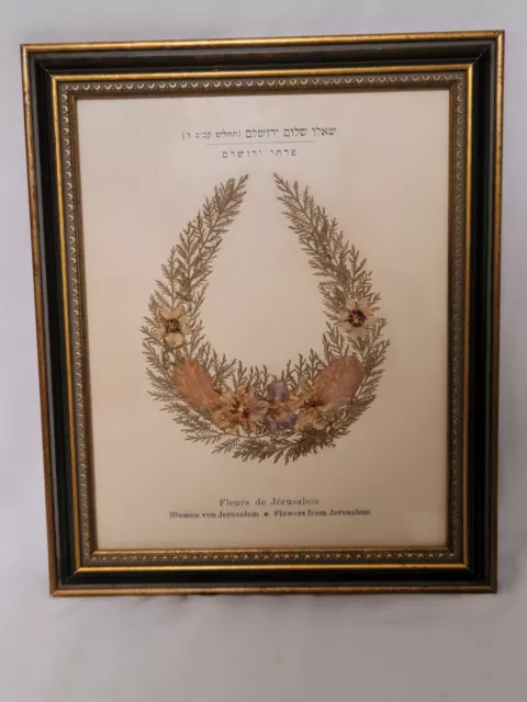 Flowers from Jerusalem Victorian Vintage Framed pressed from the Holy Land