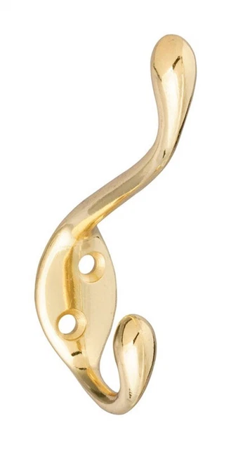 National Hardware N248-245 35 lbs. Capacity Brass Gold Garment Hook 4.59 in.