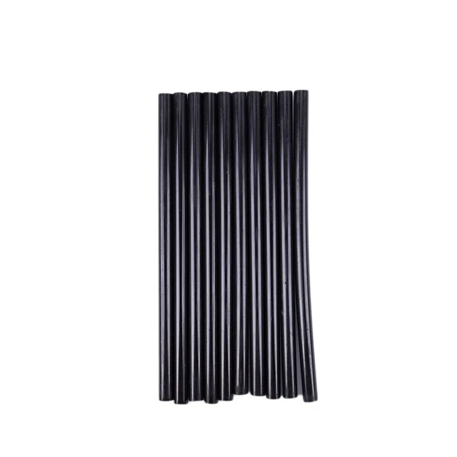 10 pz bastoncini adesivi colla a caldo 150 x 7 mm neri T6F1