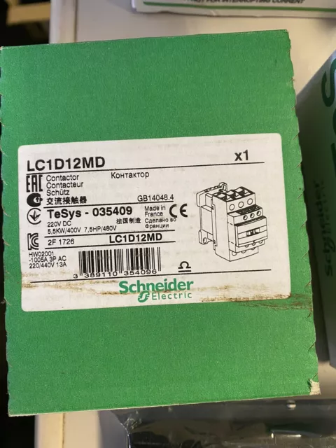 Schneider Electric LC1D Teleruttore, 3 -poli , 230 V Dc Bobina / 12 A,690 V