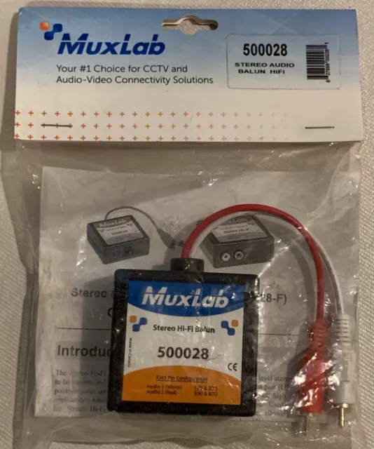 Muxlab 500028 RCA Stereo Audio Hi-Fi Balun