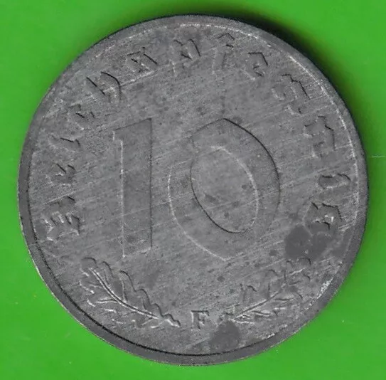 Alliierte Besatzung 10 Reichspfennig 1947 F in vz leicht fleckig nswleipzig