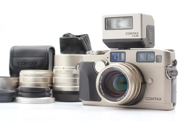 【N MINT+3 w/ TLA200】 Contax G2 Film Camera + 45mm 28mm 90mm 3 Lens From JAPAN
