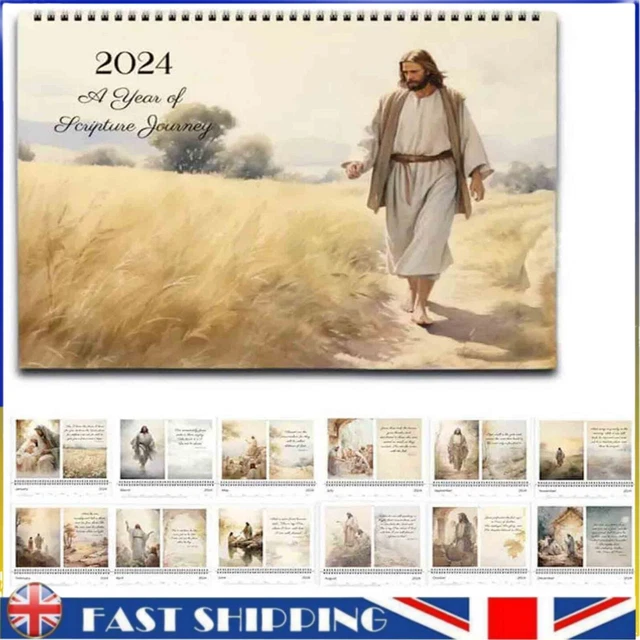 JESUS CHRIST CALENDAR 2024 2024 Christian Faith Jesus Monthly Wall