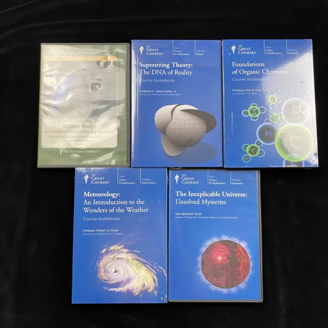 5 New Great Courses Science Technology New DVD/Books Weather Chemistry Body DNA