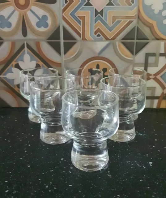 6 Vintage Retro Crown Regis Port / Liqueur / Shot Glasses 70’s - 80s Australia