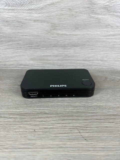 Philips SWV9484B/27 4K UHD 4-Port HDMI 2.0 Switch Box For Smart TV Roku Xbox PS4