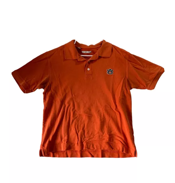 Auburn Tigers Polo Golf Shirt Men's Size Small Cutter and Buck Orange Blue