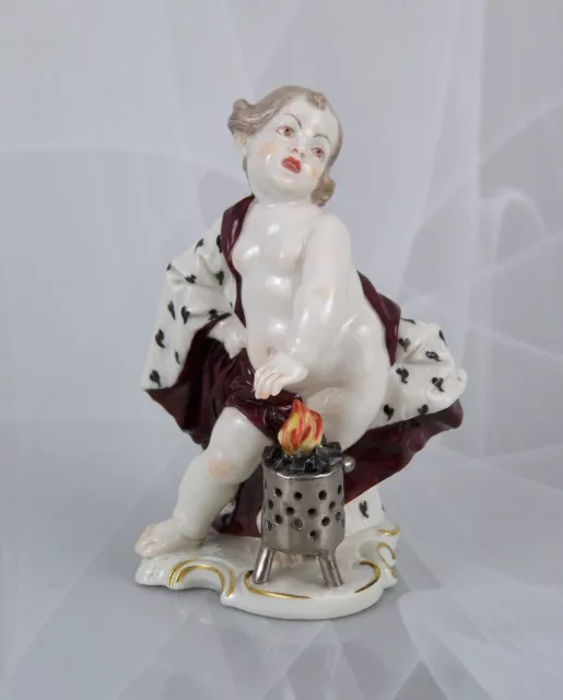 Nymphenburg Jugendstil Figur "Putto als Winter" Putte Figure Bustelli 1 Wahl