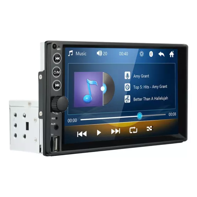 7in Bluetooth Single DIN Car Stereo Radio MP5 Multimedia Player FM USB HD Camera