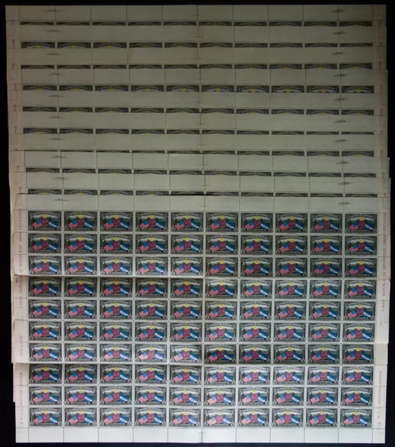 Honduras Stamps # C84 Hoard of 1,000 in Mint NH Sheets Scott Value $5,000