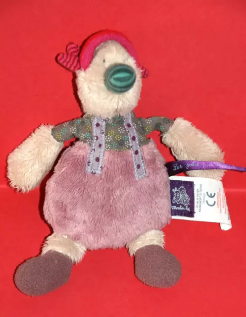 Moulin Roty Doudou Les Jolis Pas Beaux Canard Oie Violet Vert Rouge Kom9