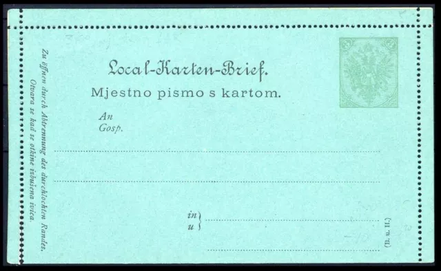 1888, Bosnien und Herzegowina (Österr.), K 3, Brief - 1770730