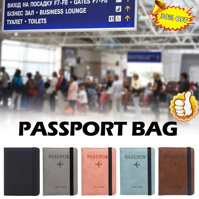 PU Leather Passport Vaccine Card Passport Holder Travel Wallet Blocking Covers